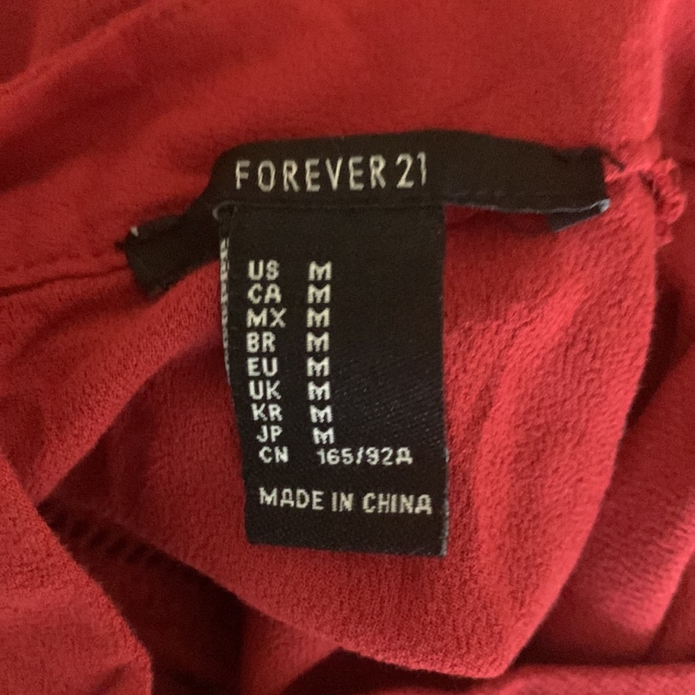 Forever 21 rust orange crop top with bell sleeves - Picture 7 of 8